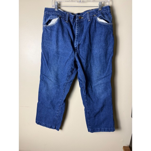 Rustler Other - Rustler Jeans Medium Wash Regular Fit Straight Leg Mens 38x26 Blue Denim Work